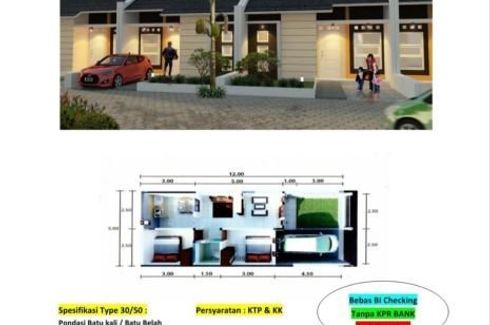Rumah dijual dengan 2 kamar tidur di Alamendah, Jawa Barat