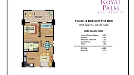 2 Bedroom Condo for sale in Royal Palm Residences, Ususan, Metro Manila