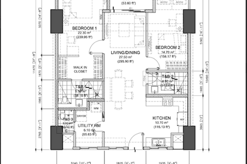 2 Bedroom Condo for sale in Fortis Residences, Bangkal, Metro Manila near MRT-3 Magallanes