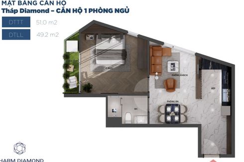 1 Bedroom Apartment for sale in Di An, Binh Duong