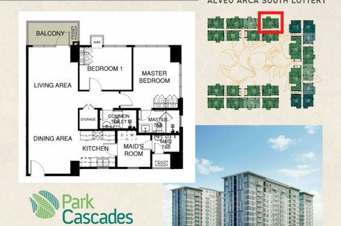2 Bedroom Condo for sale in Park Cascades at Arca South, Western Bicutan, Metro Manila