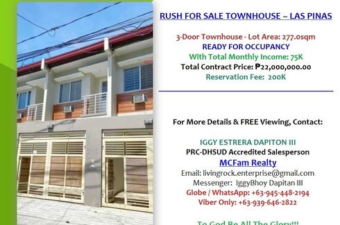 Townhouse for sale in Pilar, Metro Manila