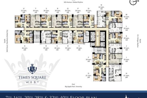2 Bedroom Condo for sale in Times Square West, Bagong Tanyag, Metro Manila