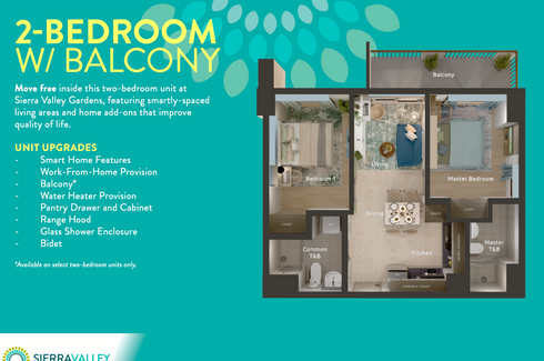2 Bedroom Condo for sale in Sierra Valley Gardens, San Juan, Rizal