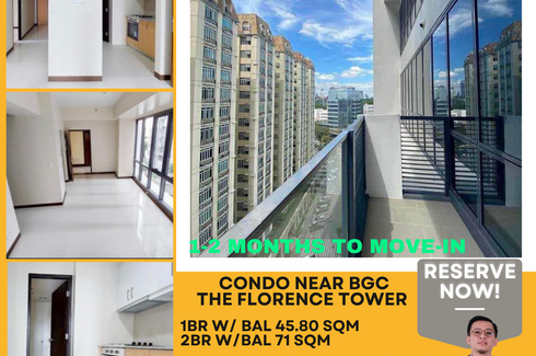 1 Bedroom Condo for Sale or Rent in The Florence Residence, Bagong Tanyag, Metro Manila
