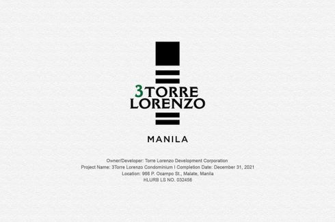 Condo for sale in 3Torre Lorenzo, Malate, Metro Manila