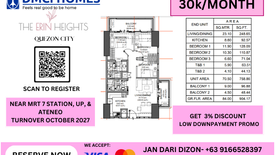 1 Bedroom Condo for sale in The Erin Heights, Matandang Balara, Metro Manila