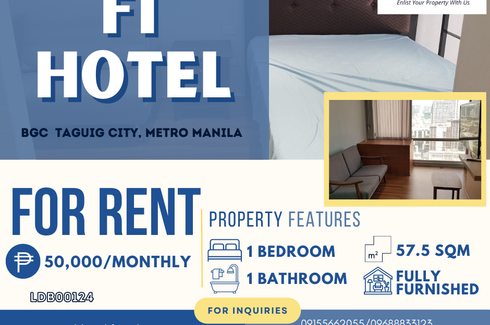 1 Bedroom Condo for rent in Taguig, Metro Manila