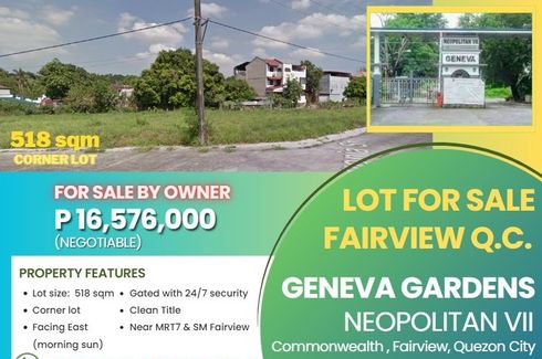 Land for sale in Pasong Putik Proper, Metro Manila