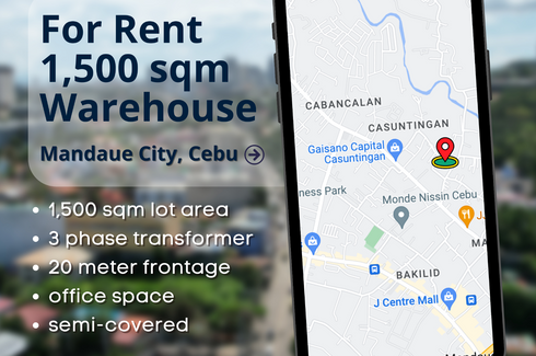 Warehouse / Factory for rent in Casuntingan, Cebu