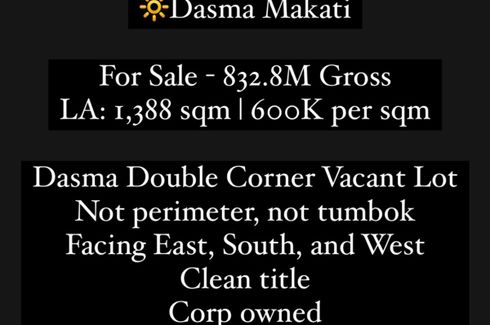 Land for sale in Dasmariñas North, Metro Manila