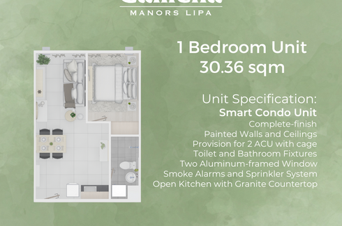 1 Bedroom Condo for sale in Tibig, Batangas