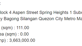 Land for sale in Bagong Silangan, Metro Manila