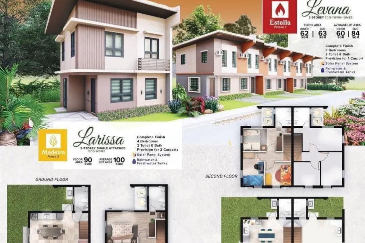 3 BR Townhouse Model at Paseo de Lipa-LEVANA MODEL
