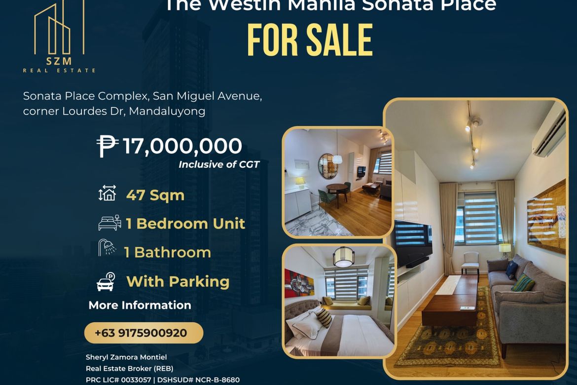 FOR SALE The Residence at The Westin Manila Sonata Place