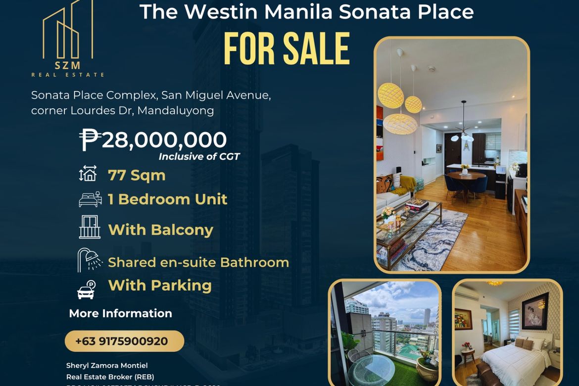 FOR SALE The Residence at The Westin Manila Sonata Place