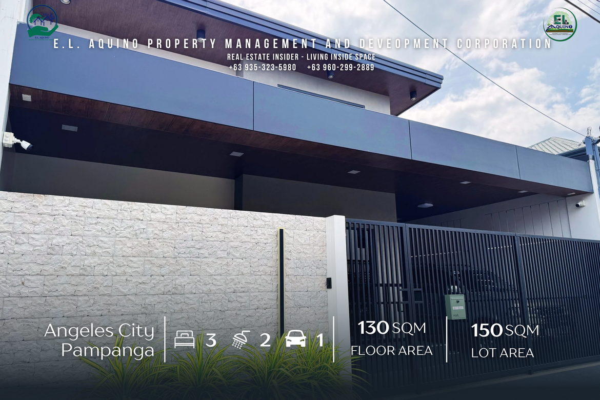 FOR SALE – Fully Furnished Modern 3-Bedroom House in an Exclusive Subdivision at the Telabastagan–Angeles City Boundary, Pampanga