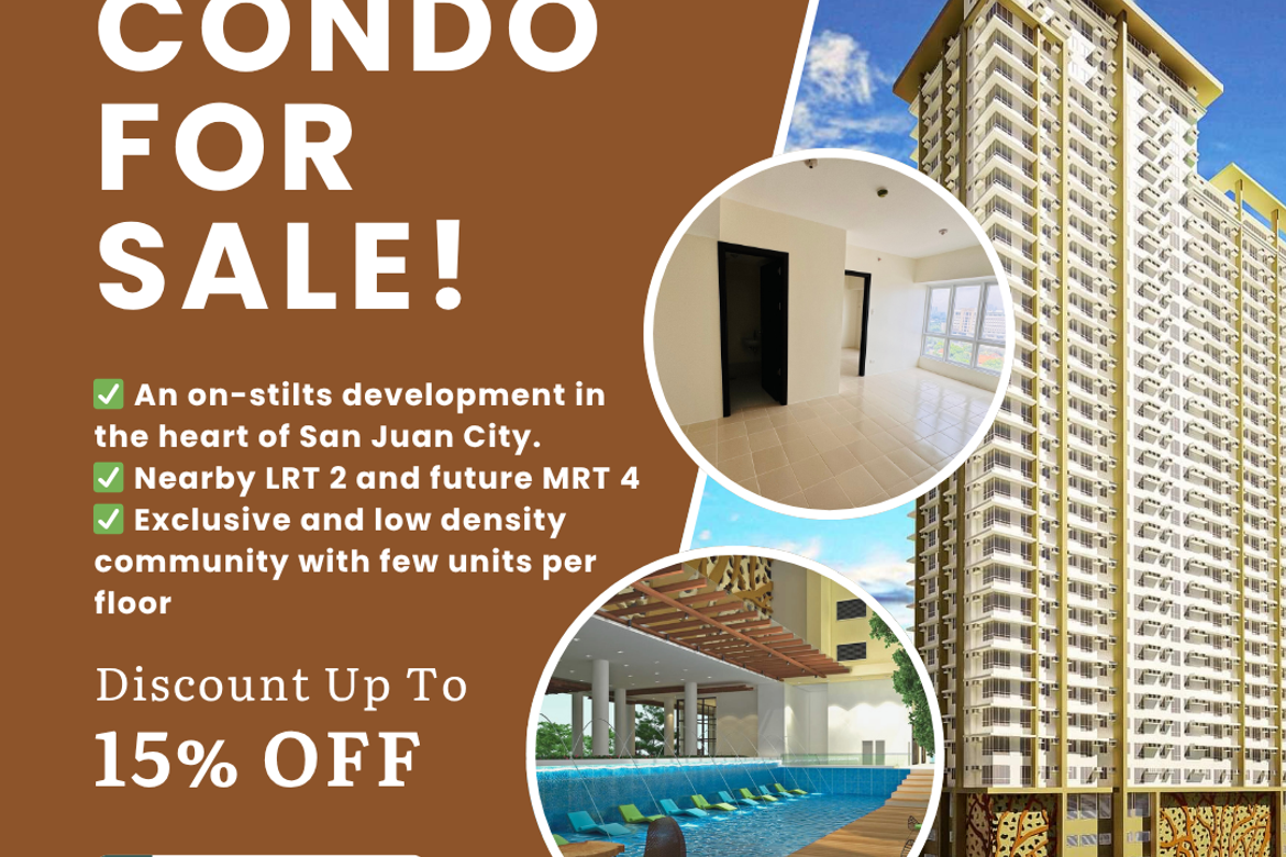 Best Value 2 Bedroom Rent to Own in Mango Tree Residences San Juan For Sale Near Xavier, La Salle, Greenhills, MRT 3 Cubao, Ortigas, Manila