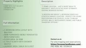 1 Bedroom Condo for rent in Bel-Air, Metro Manila