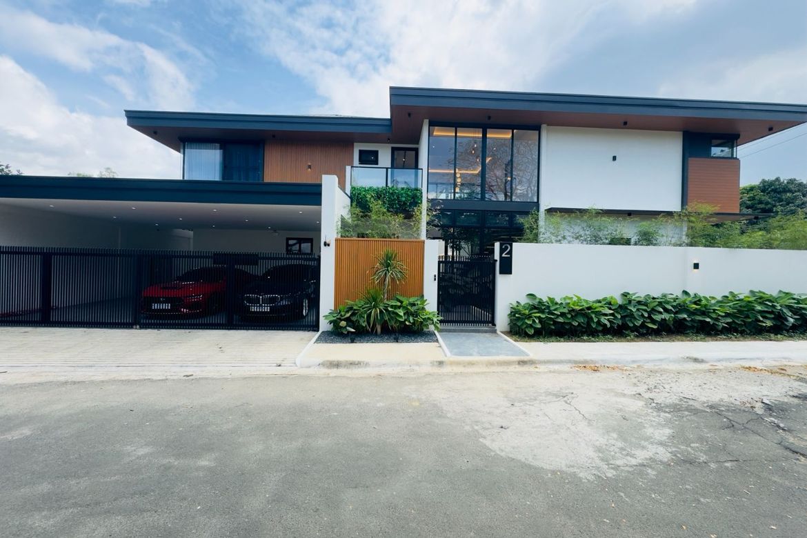 Modern Tropical Asian Design Fully Furnished 2Storey Corner House and Lot with Pool for Sale in Pasong Tamo, Quezon City