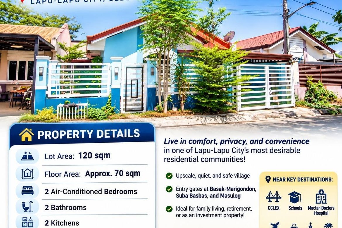 Bungalow with 2 bedrooms in Philippines listed at ₱6,000,000