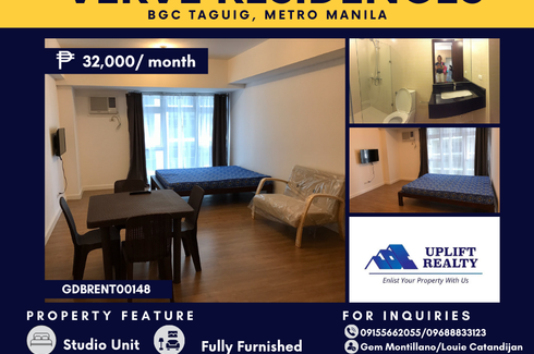 Condo for rent in Verve Residences, BGC, Metro Manila