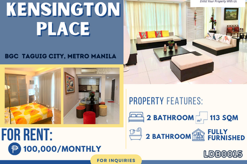 2 Bedroom Condo for rent in Kensington Place, Taguig, Metro Manila near MRT-3 Buendia