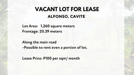 Land for rent in Mangas I, Cavite