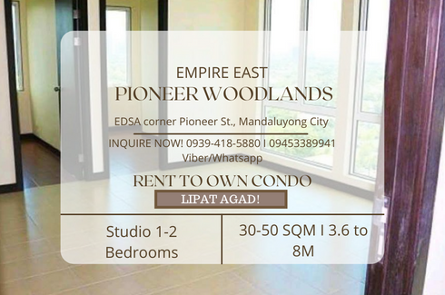 1 Bedroom Condo for sale in Pioneer Woodlands, Barangka Ilaya, Metro Manila near MRT-3 Boni