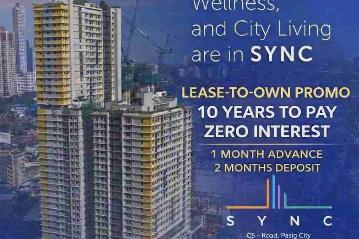 SYNC RESIDENCES Rent to Own condo for sale in C5 Pasig by Robinsons Land