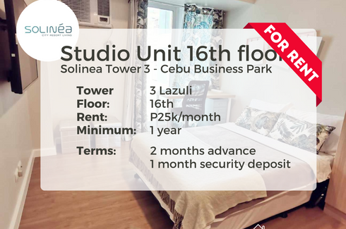 1 Bedroom Condo for rent in Palatine at Solinea, Kantabogon, Cebu