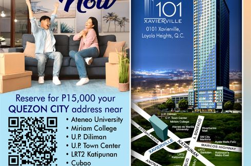 1 Bedroom Condo for sale in 101 Xavierville, Loyola Heights, Metro Manila near LRT-2 Katipunan