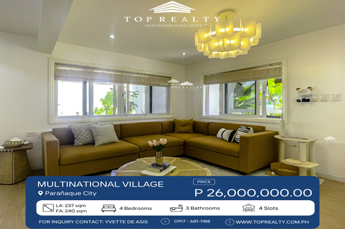 4 Bedroom House for sale in Teheran St. Multinational Village Paranaque City, Don Bosco, Metro Manila near LRT-1 Bambang