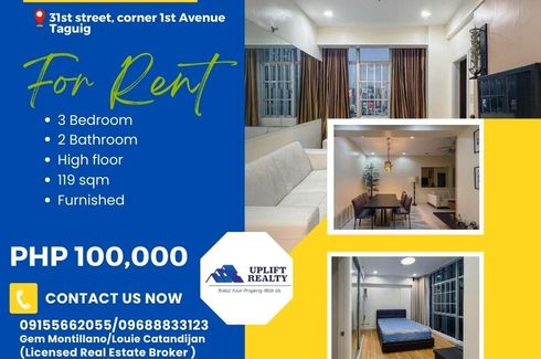 3 Bedroom Condo for rent in Grand Hamptons, Forbes Park North, Metro Manila near MRT-3 Buendia
