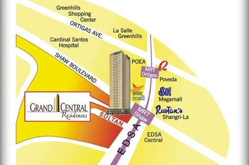 1 Bedroom Condo for rent in Grand Central Residences Tower I, Highway Hills, Metro Manila near MRT-3 Shaw Boulevard