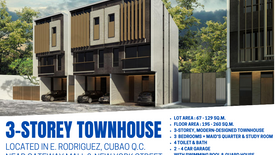 3 Bedroom Townhouse for sale in E. Rodriguez, Metro Manila near LRT-2 Araneta Center-Cubao