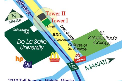 Condo for sale in The Manila Residences Tower II, Malate, Metro Manila near LRT-1 Vito Cruz