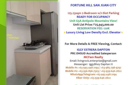 2 Bedroom Condo for sale in Fortune Hill, Addition Hills, Metro Manila