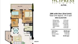 2 Bedroom Condo for sale in Cypress Towers, Bagong Tanyag, Metro Manila