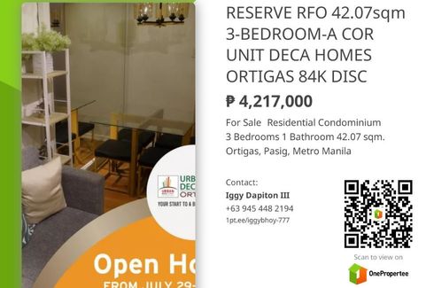 3 Bedroom Condo for sale in Rosario, Metro Manila