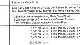 Land for sale in Talayan, Metro Manila