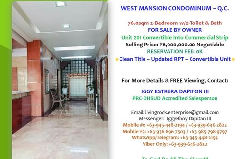 2 Bedroom Condo for sale in Nayong Kanluran, Metro Manila